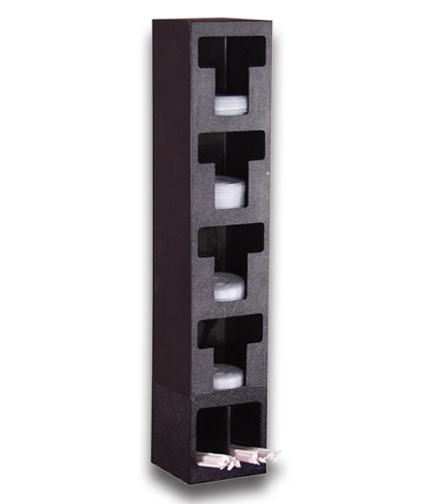 Tall Lid Dispenser-5 Slots 6.5"L x 14"W x 32"H